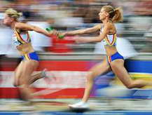 Relevo atletismo 4x100