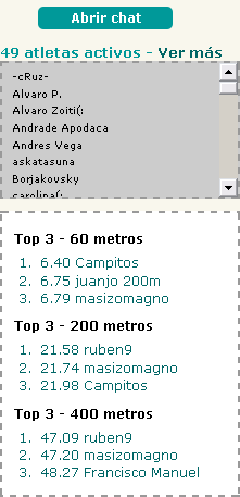 Imagen del panel de entrenamiento